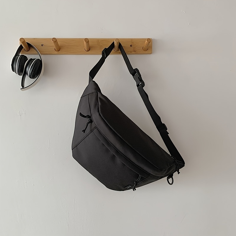 Oxford Crossbody Bag - , Lightweight With Adjustable Strap, Zip Closure, Polyester Lined - , Sports Shoulder & Waist Bag, Small Crossbody Bag