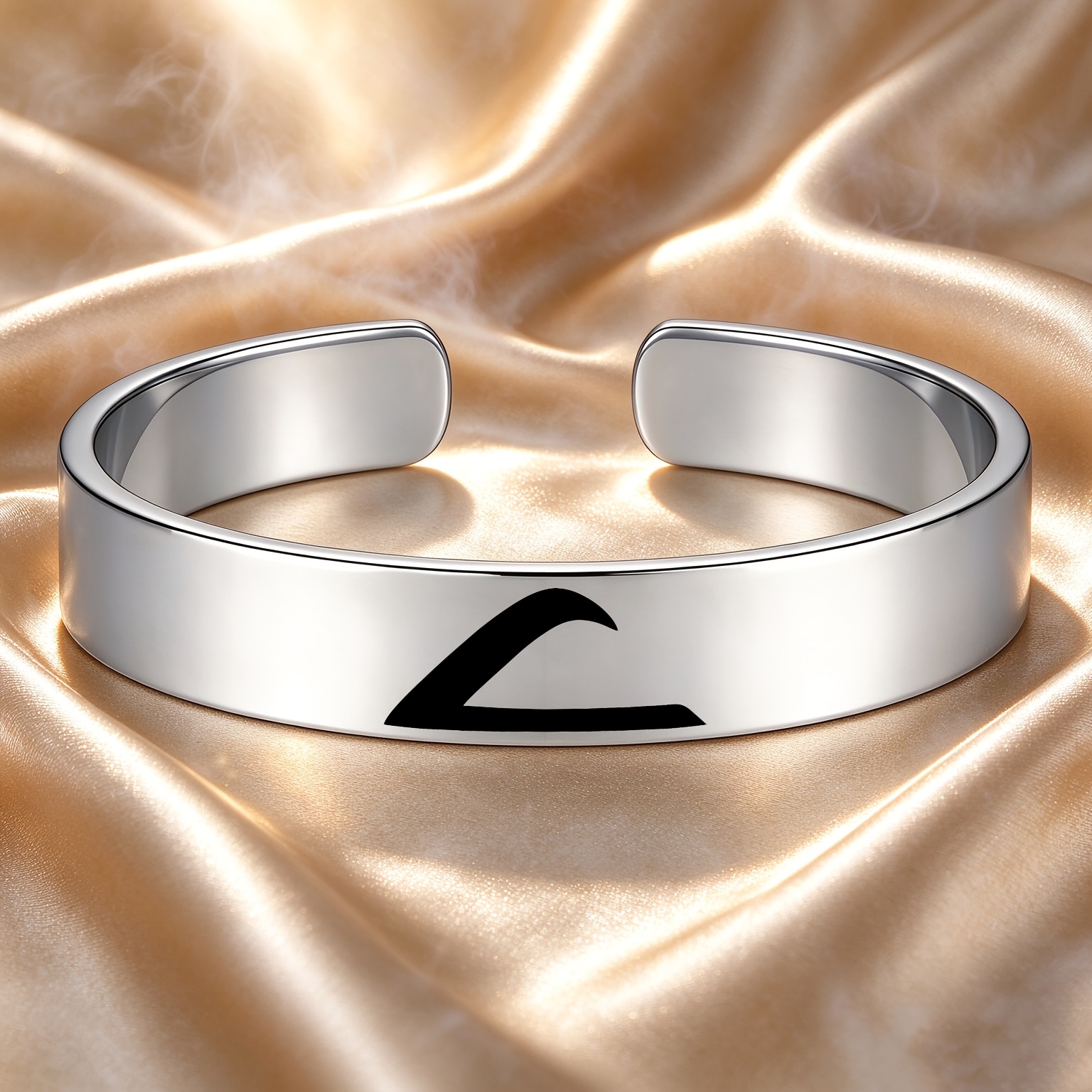 Women's Minimalist Open Bangle Bracelet, 304 Stainless Steel