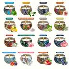 sechzehn dosen soya-wachs duftkerzen, die mit -flavored-essenzölen angereichert sind, elegant verpackt, leicht und kompakt für reisen, als geschenksets oder heimdekoration - ideal für festliche anlässe und die schaffung einer angenehmen atmosphäre.