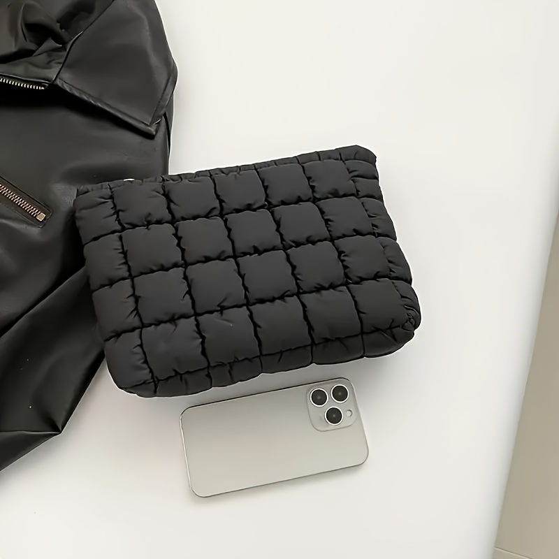 

1pc Women's Quilted , Makeup Bag , Cosmetic For And -