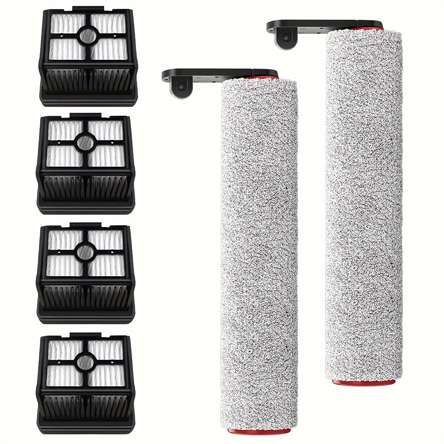 Image of Replacement Set For Cordless Wet Dry Vacuum Cleaner, Includes 2 Brush Rollers And 4 Filters