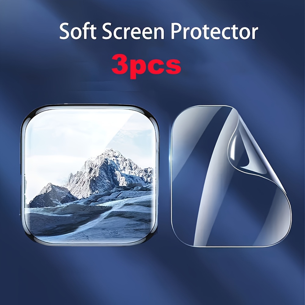 

3pcs Tpu Full Coverage Hydrogel, Film Screen Protector Compatible For Iwatch /se/8/7/6/5/4/3/2/1 For Iwatch Band 44mm 45mm 41mm 49mm 38mm 40mm 42mm Screen Protector