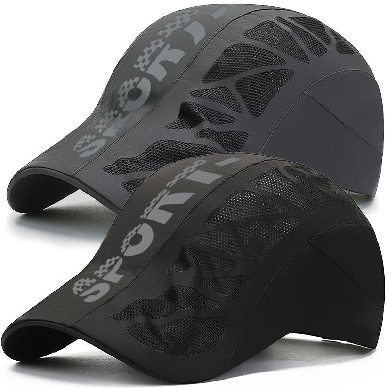 TEMU 2pcs Set, Men's Quick Drying Breathable Sports Duckbill Cap For Spring And Summer, Women's Outdoor Leisure Running, Travel, Hiking, A , Holiday