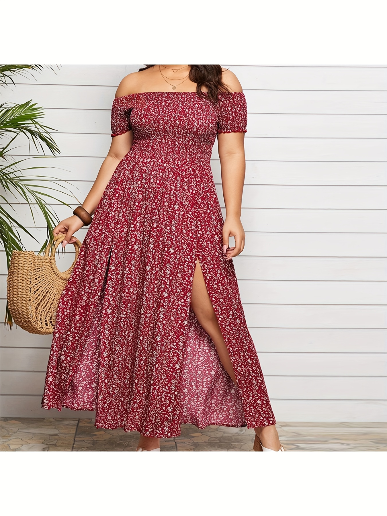 plus size trapeze dress sold on Temu United States