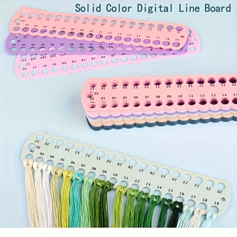 

Solid Color Digital Line Board: 111 Hole Cross Stitch Tool - Pvc Material, 11.81" X 2.36" - Perfect For Organizing Threads