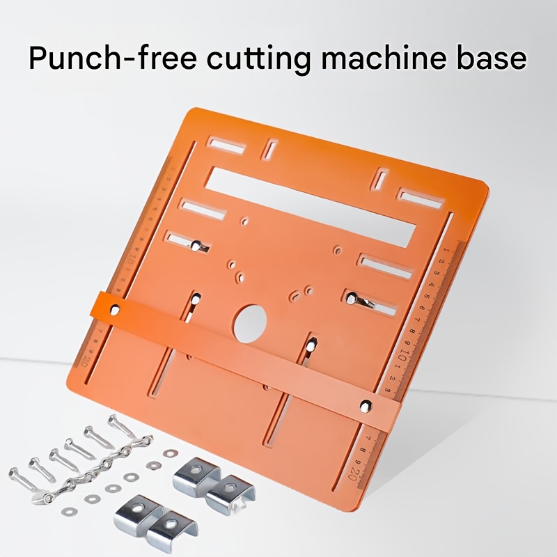 1pc universal cutting machine base plate kit 28 x 25cm woodworking circular saw bottom board 5mm thickness with laser scale adjustable positioning guide woodworking aid tool Product details 2