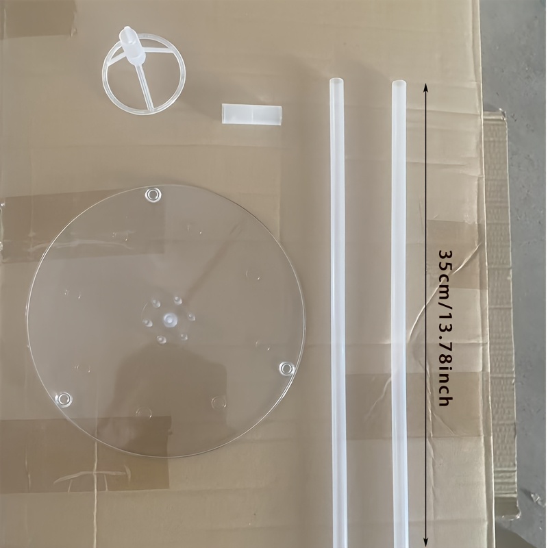 E-shop 4 Sets Transparente Acryl-Ballonständer-Sets, 70 cm 20 Stück Ballonformständer mit Sockel, Ideal für Tischdekorationen, Geburtstagsfeiern, Baby