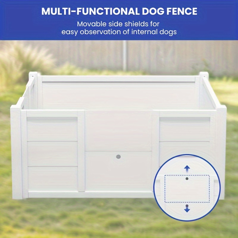 

Industraedge Whelping Box For Dogs With Washable Pee Pads, 39. 4" L×39. 4" W Indoor Wooden Dog Pen With Removable Doors For Large Medium Small Breed Dogs Puppies