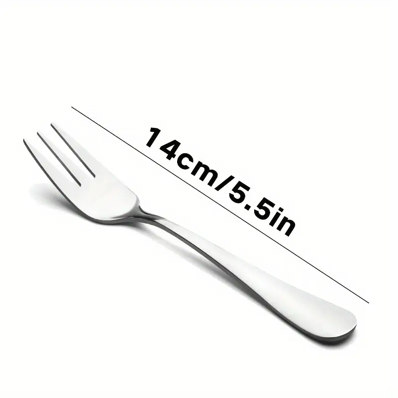 2 4pcs stainless steel small appetizer fork small dessert fork set cutlery set 5 5 inch polished dishwasher safe durable cutlery salad dessert espresso cutlery Product details 4