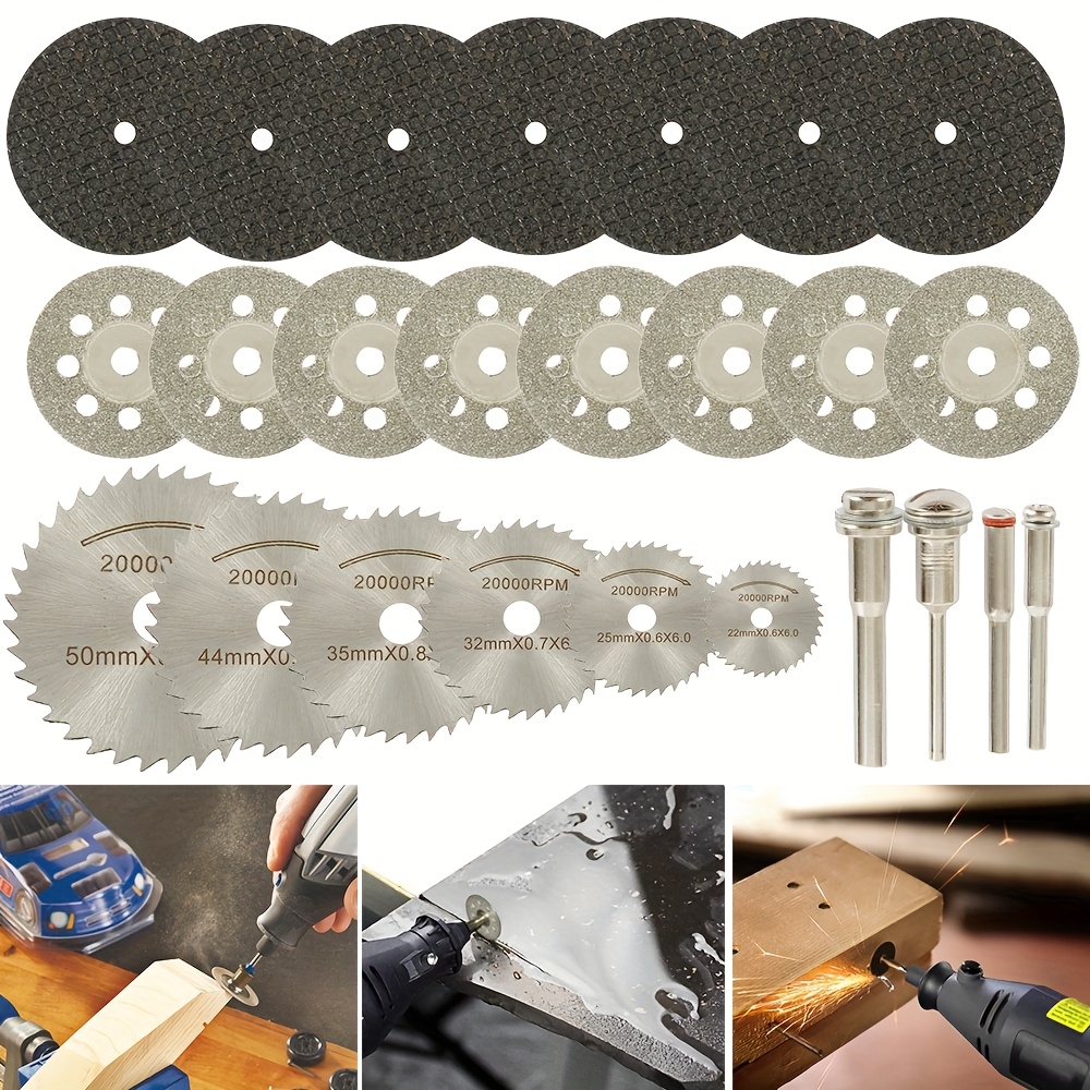 

32pcs Mini Hss Circular Saw Blade Resin Woodworking Discs Diamond Metal Saw Blades For Rotary Tools