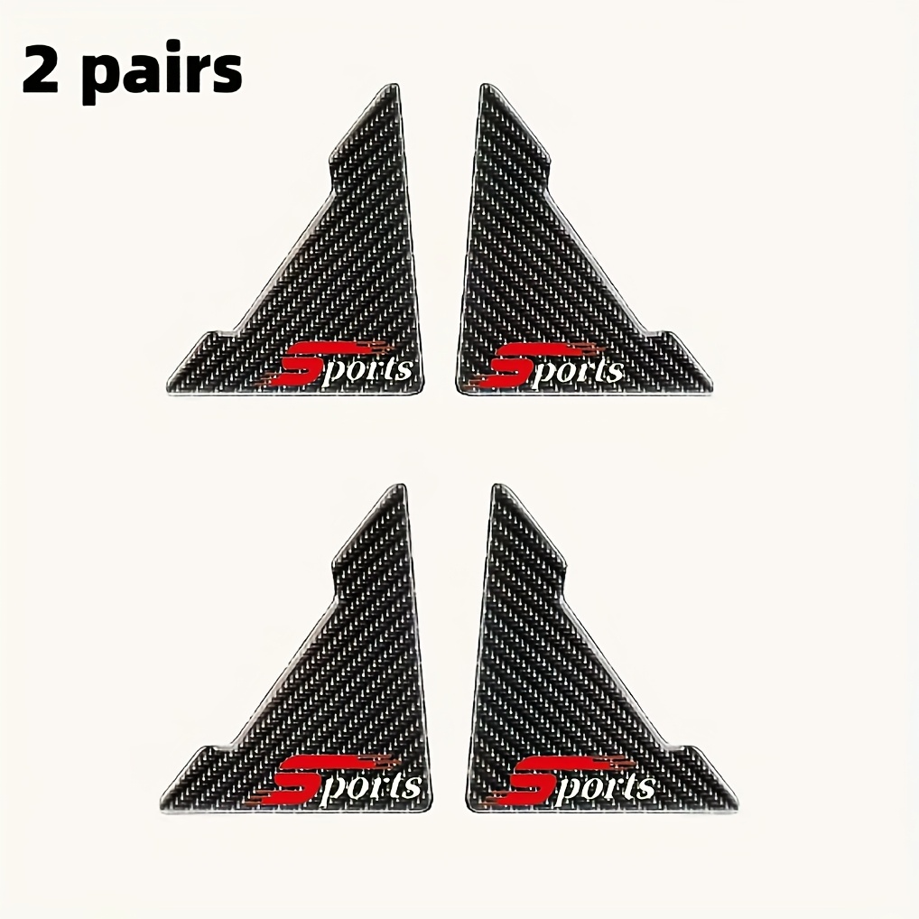 4pcs Universal Car Corner Protection Cover, Designed With Carbon Fiber Texture And Resin Material, Protects Car Door Edges And Prevents When Opening