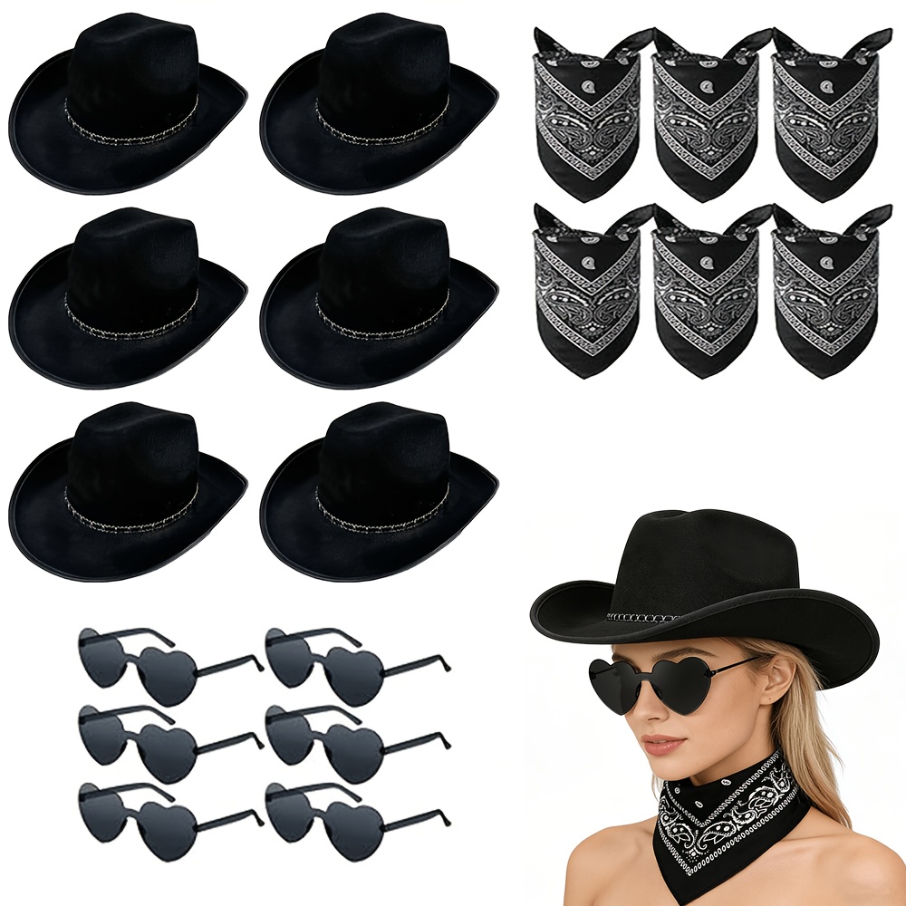1 stuk Unisex Western Cowboyhoed met een brede rand en klassieke