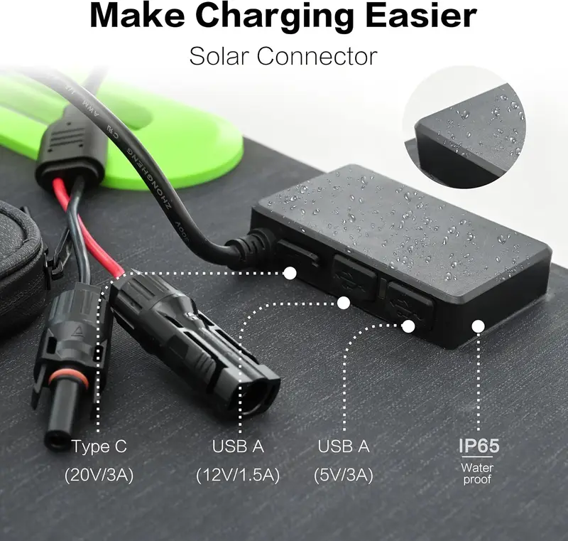 100w portable foldable solar panel with fast charging, high- monocrystalline solar cells, usb/ /ac outlets, lightweight & sturdy frame for camping, rv, off- , outdoor solar generator system, ideal for hiking, boondocking, and emergency backup power, solar panel foldable, solar panel with built in battery, portable solar panels for camping, folding solar blanket, solar battery Product details 3