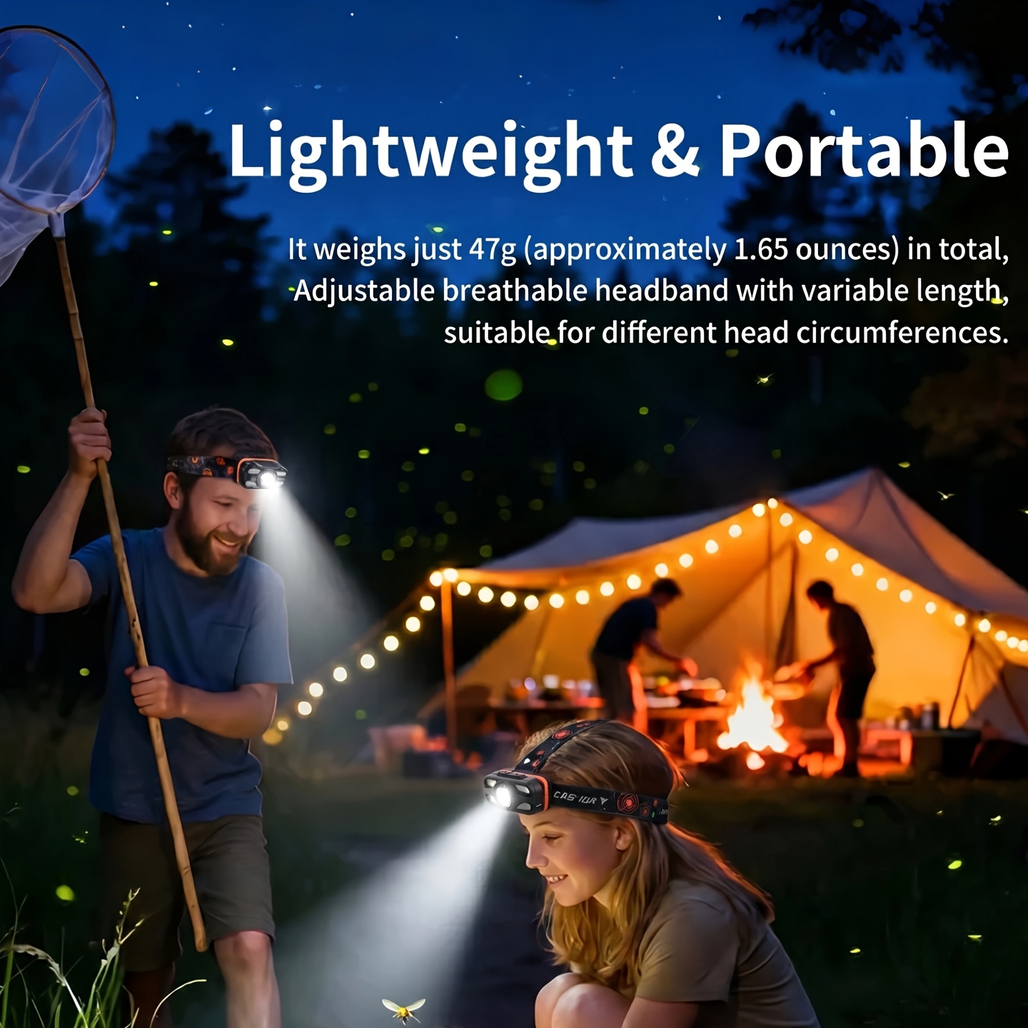 Portable LED Headlamp with Wave-Sensing Function
