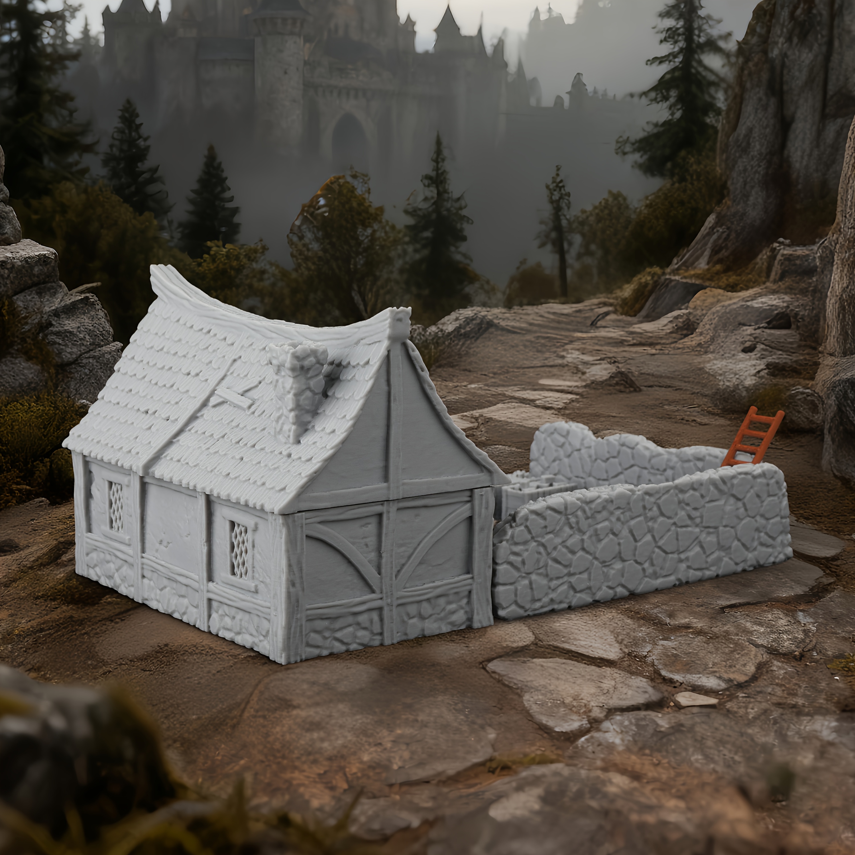 Fantasy Mountain Workshop Mason House Miniature Terrain Set