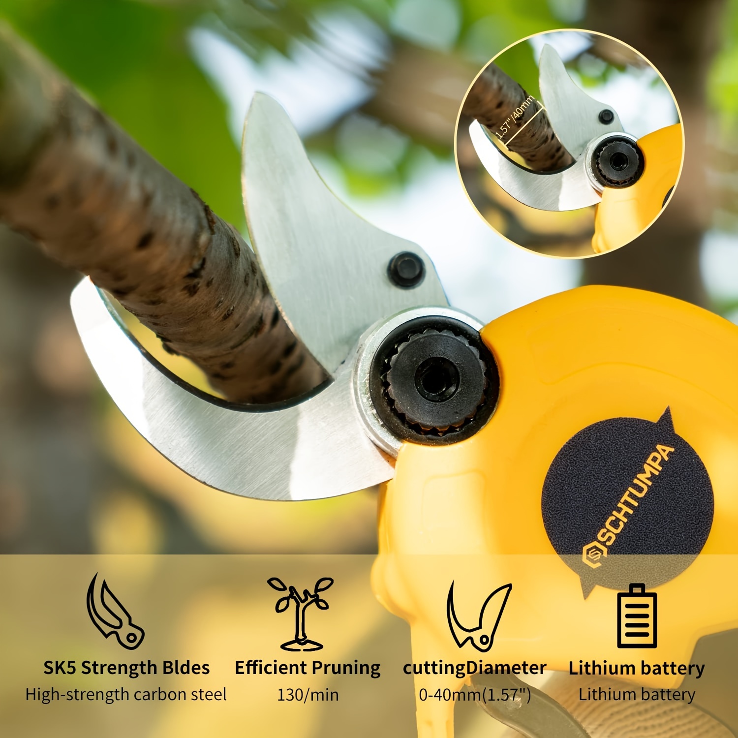 Cordless Pruner Cutting Blade 25mm Electric Pruning Shear Accessory Efficient
