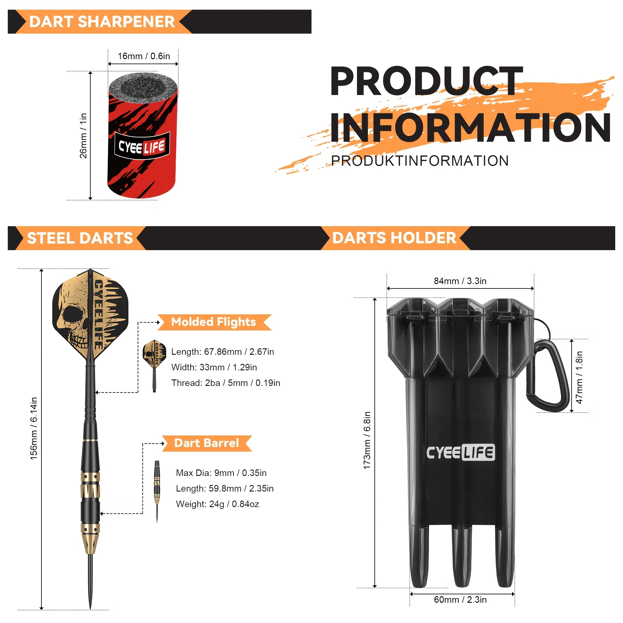 26G Hard Dart Metalen Naald Puur Koper Professionele Geïntegreerde Staart Dart met Dart Opbergdoos