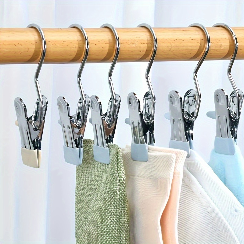 

30pcs Space-saving Metal Hanger Clips - Organizer For Hats, Shoes, Pants | & Portable Closet Storage Solution