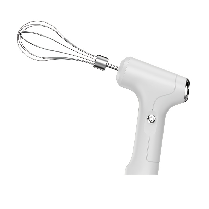 TEMU 1pc Electric Egg White Beater - Usb Rechargeable, 1500 Rpm, Stainless Steel & Pp, Ideal For Baking Cakes & Ice Cream, Appliance, |modern Kitchen Tool|durable Kitchenware