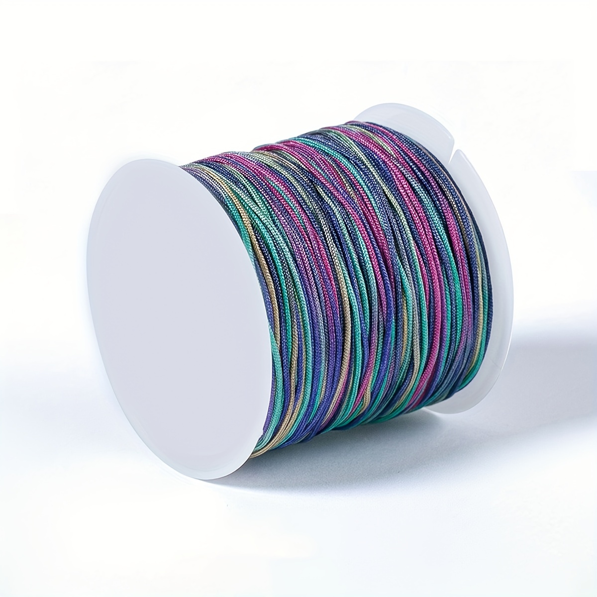 1pc 0.8cm Colorful Gradient Dye Nylon Thread, Jewelry Braided Rope, Suitable For Jewelry Bracelet Necklace Making (about 50m/1968.5inch)