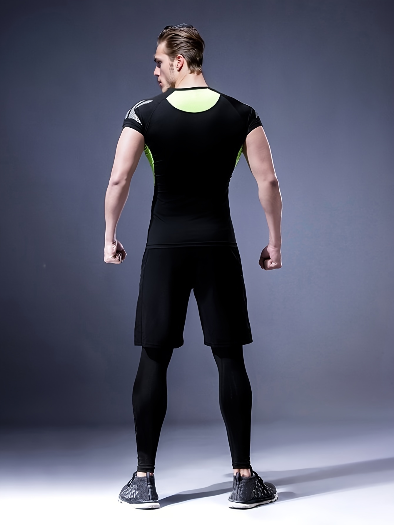 4pcs Men's Quick-Dry Athletic Track Suit Set