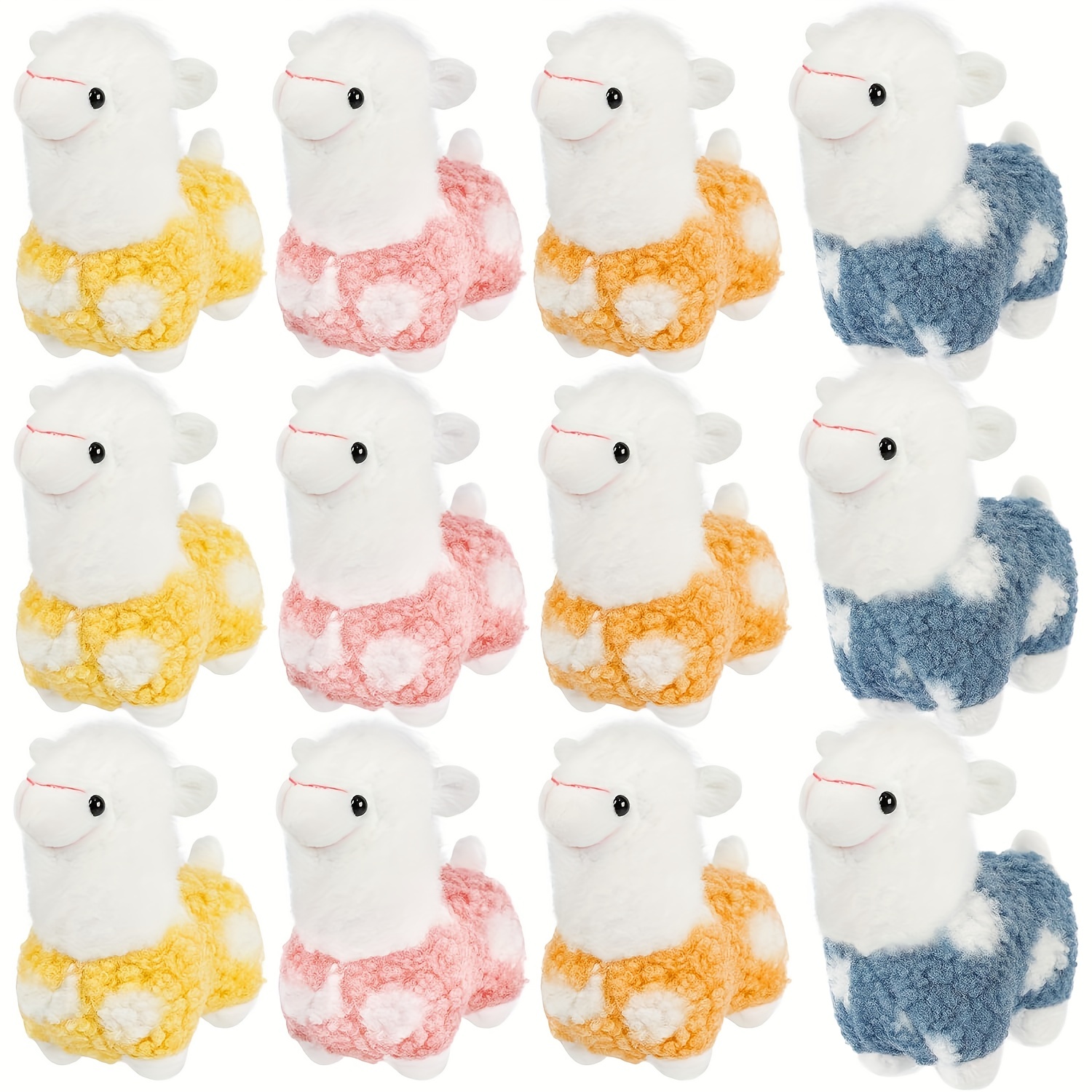 TEMU 12pcs Llama Stuffed Animals With Keychain, Alpaca Plush Toy For Kids, Small Stuffed Animals Bulk, Back To School Party Favor For Boys Girls