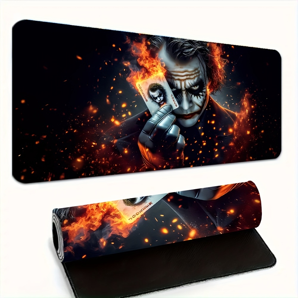 1pc, Warner Bros Joker Movie Comic-Themed Exquisite Design Extra Large Gaming Mouse Pad, Suitable for Office Desk, Computer Table, Keyboard Mat, Multi-Functional Office Supplies, Birthday Gift, Christmas Present