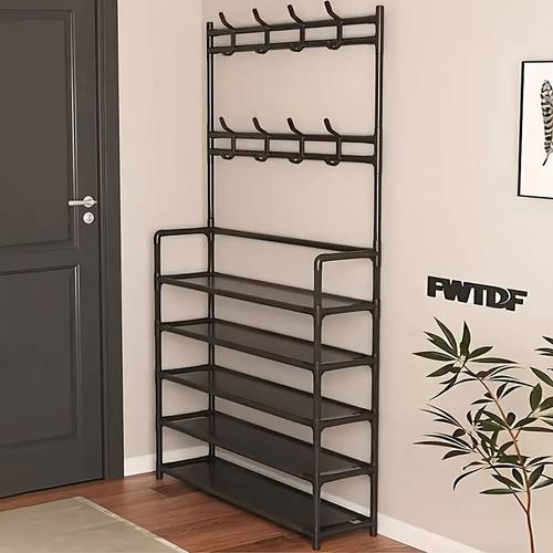 1pc door household coat rack multi functional storage shoe cabinet coat rack multi layer equipment rack shoe rack decorative decoration festival decoration room decoration home decoration bed room decoration decoration storage
