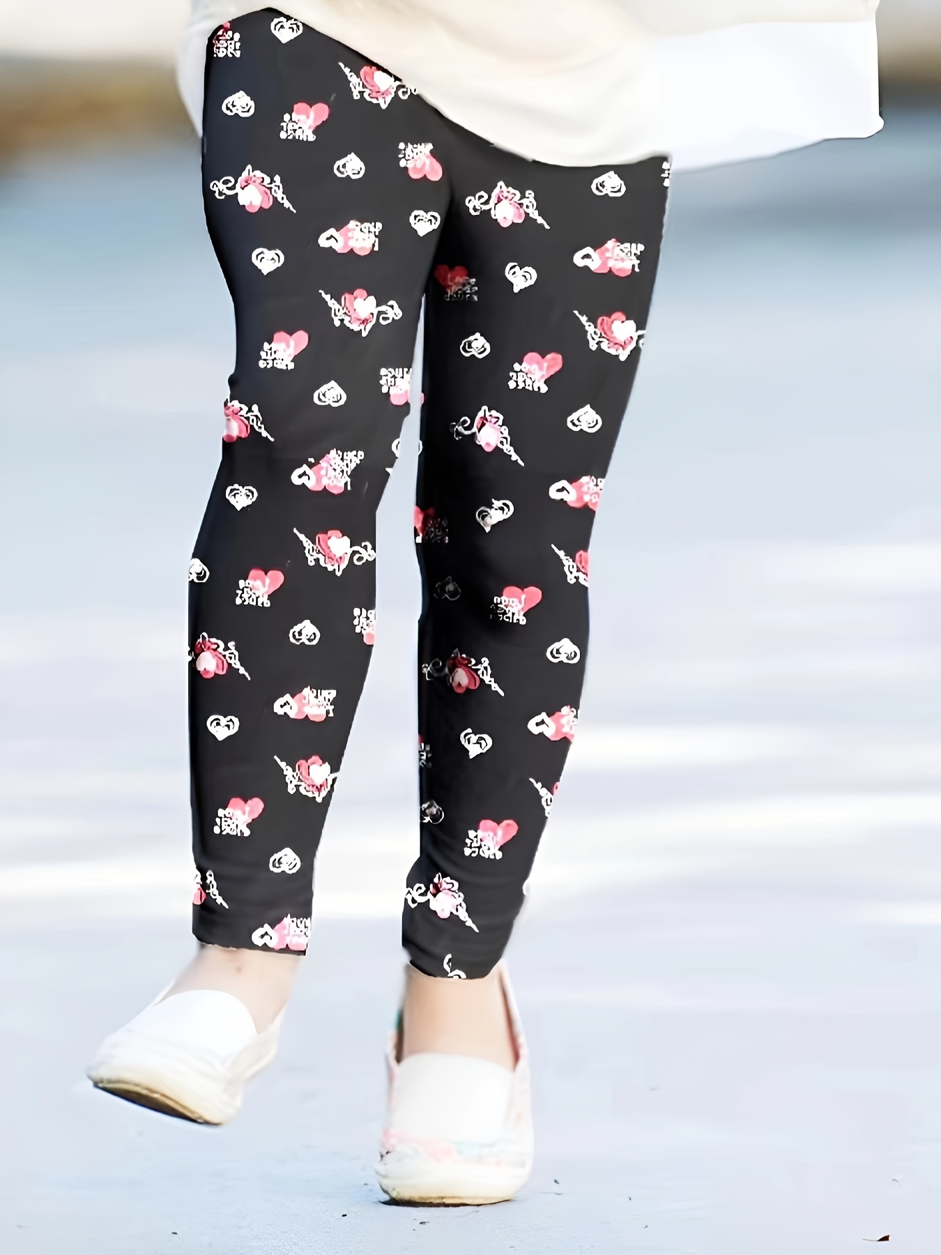 JOYO Women's Casual Soft Leggings Valentine Day Cute Print