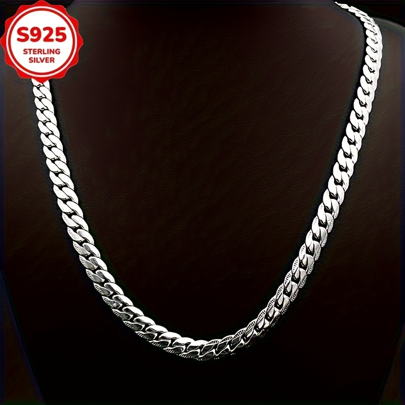 Elegant 20-Inch 925 Silver Necklace, Minimalist Design