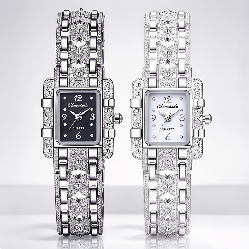 TEMU 2pcs Elegant Ladies Fashion Quartz Watches, Exquisite Petite Design, Versatile Casual To Formal Wear