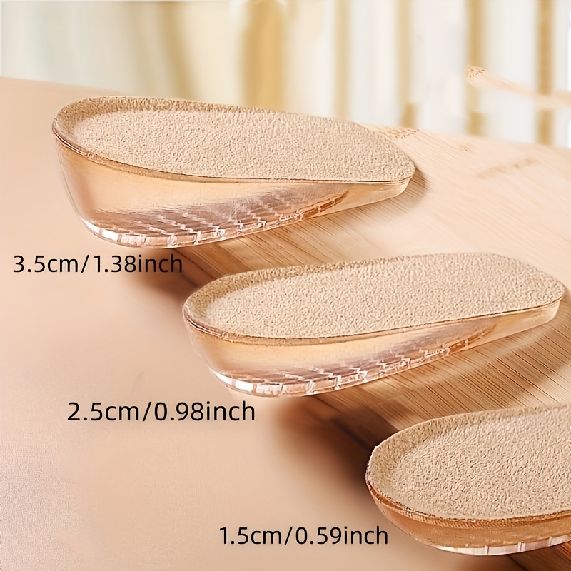 height increase insoles 2pcs silicone invisible heel lift Temu Italy - Main Image