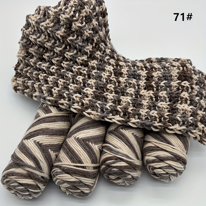 TEMU 4pcs Set, 380g 8-ply Valentine's Hand-knitting Diy Acrylic Yarn, Bulky Yarn, Soft And Skin-friendly, For Knitting Scarves, Hats, And Jackets