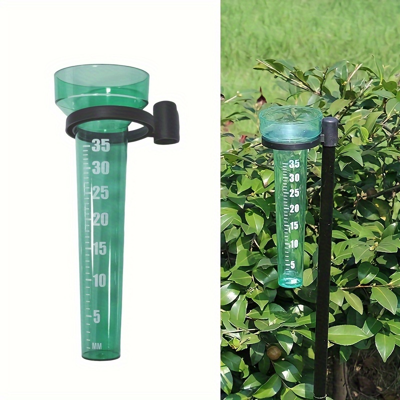 

1pc Plastic Rain Gauge - Outdoor Rainwater Measurement Tool With Easy-to-read Scale For Garden, Lawn, And Deck Monitoring