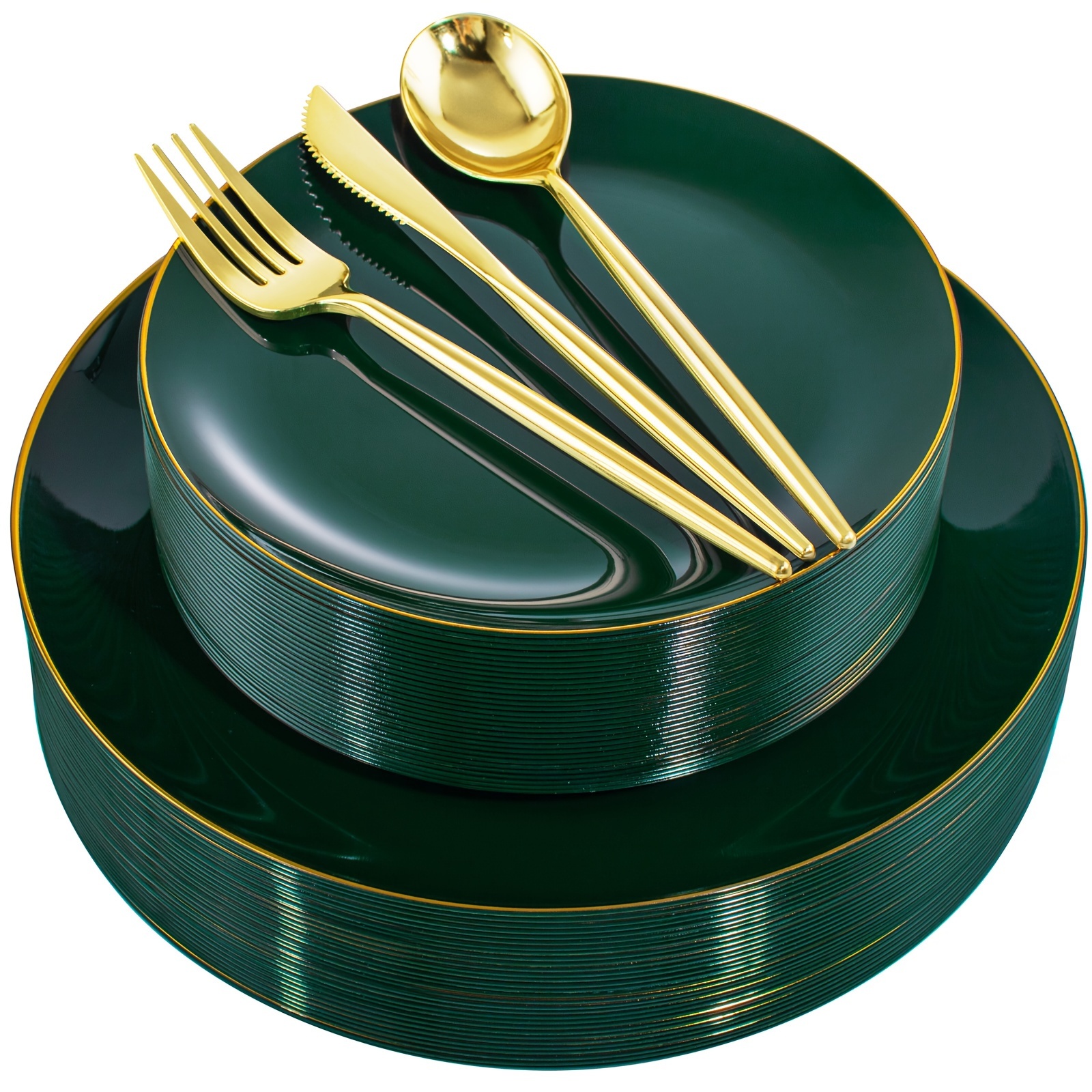 Gold Plastic Silverware Set - 120 Piece Gold Plastic Cutlery Set