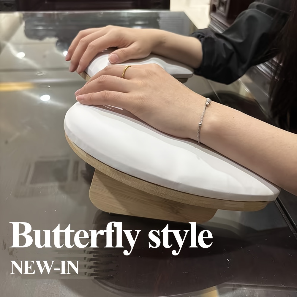 

Double-hand Butterfly Style Wooden Nail Armrest Cushion - Scentless