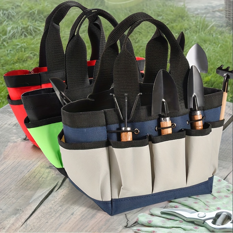 

Heavy-duty Oxford Cloth Gardening Tote - Large Capacity, Multi-pocket Tool Organizer For Gardeners