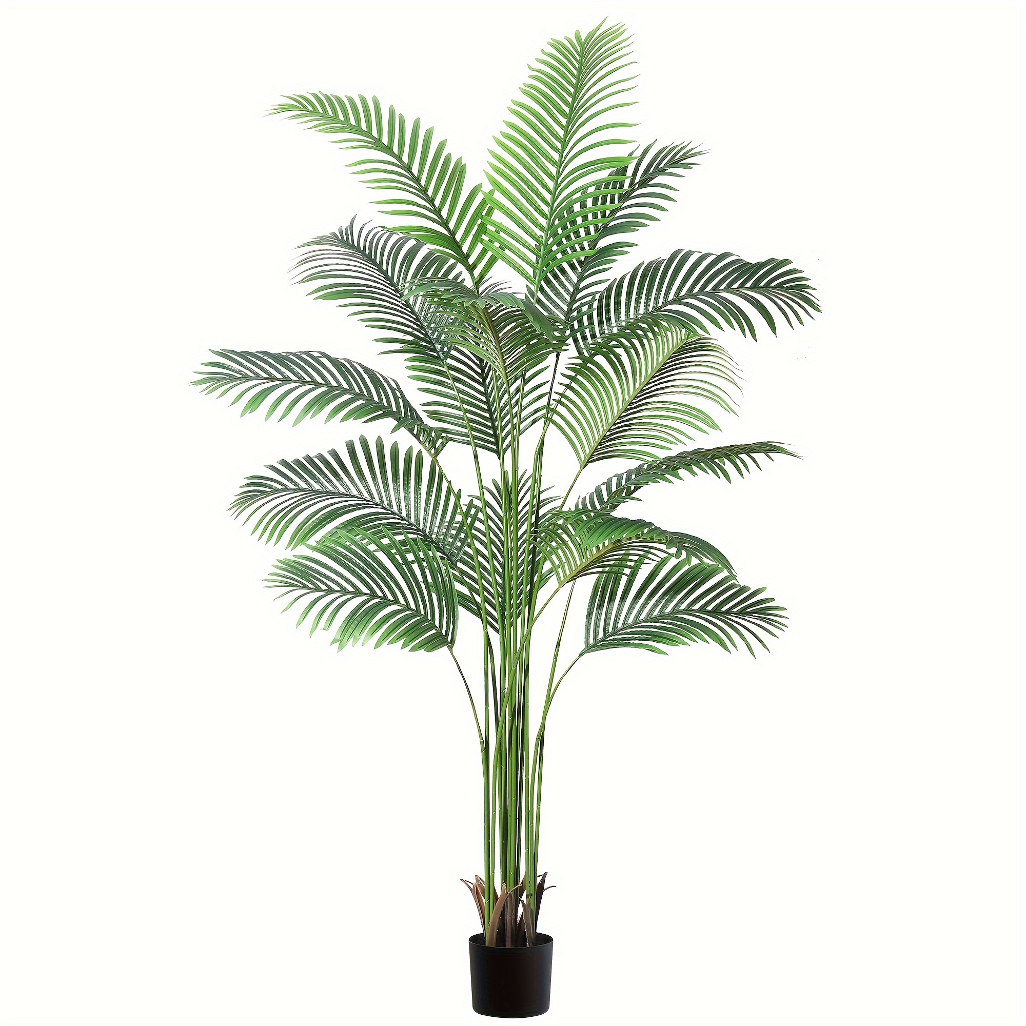 

6ft/7ft Artificial Palm Tree, Faux Plant With Adjustable Branches And 15 Trunks, Fake Tree For Home Office Indoor Outdoor Modern Decoration, Housewarming Gift