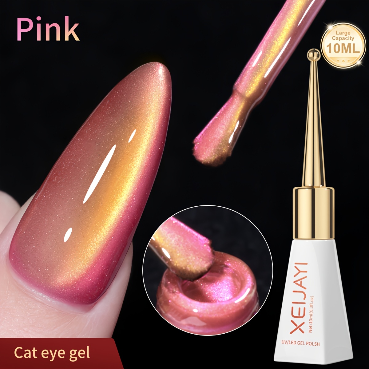 Image of Xeijayi 1pc 10ml New Nail Polish Light With Nail Polish Gel Shiny Fashion Salon Art Gel Nail Polish Firm And Durable /led Bright For Female Nail Polish Diy Design