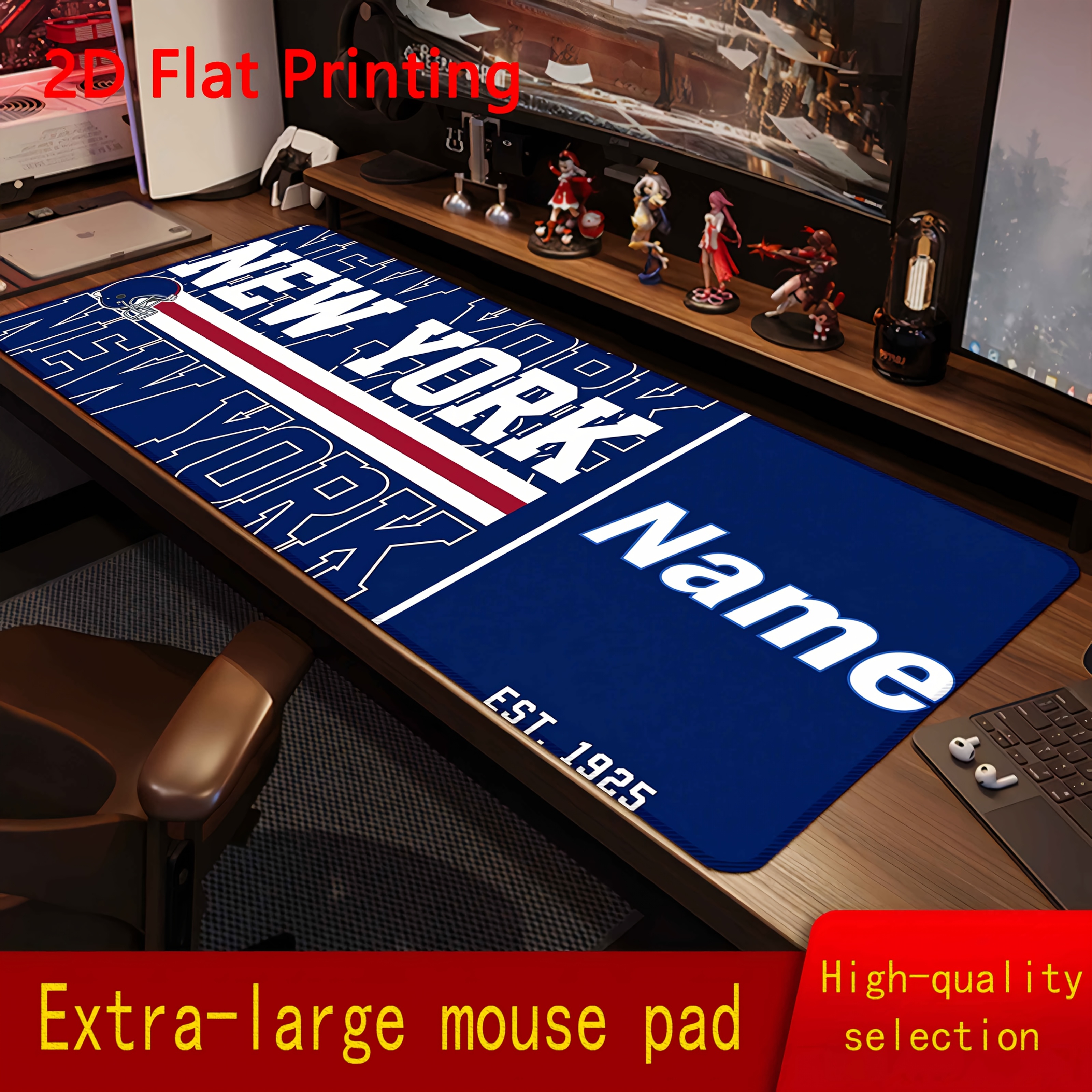 1pc   football team logo mouse pad suitable for gaming office desk computer use office additions ideal gift   festive holiday present