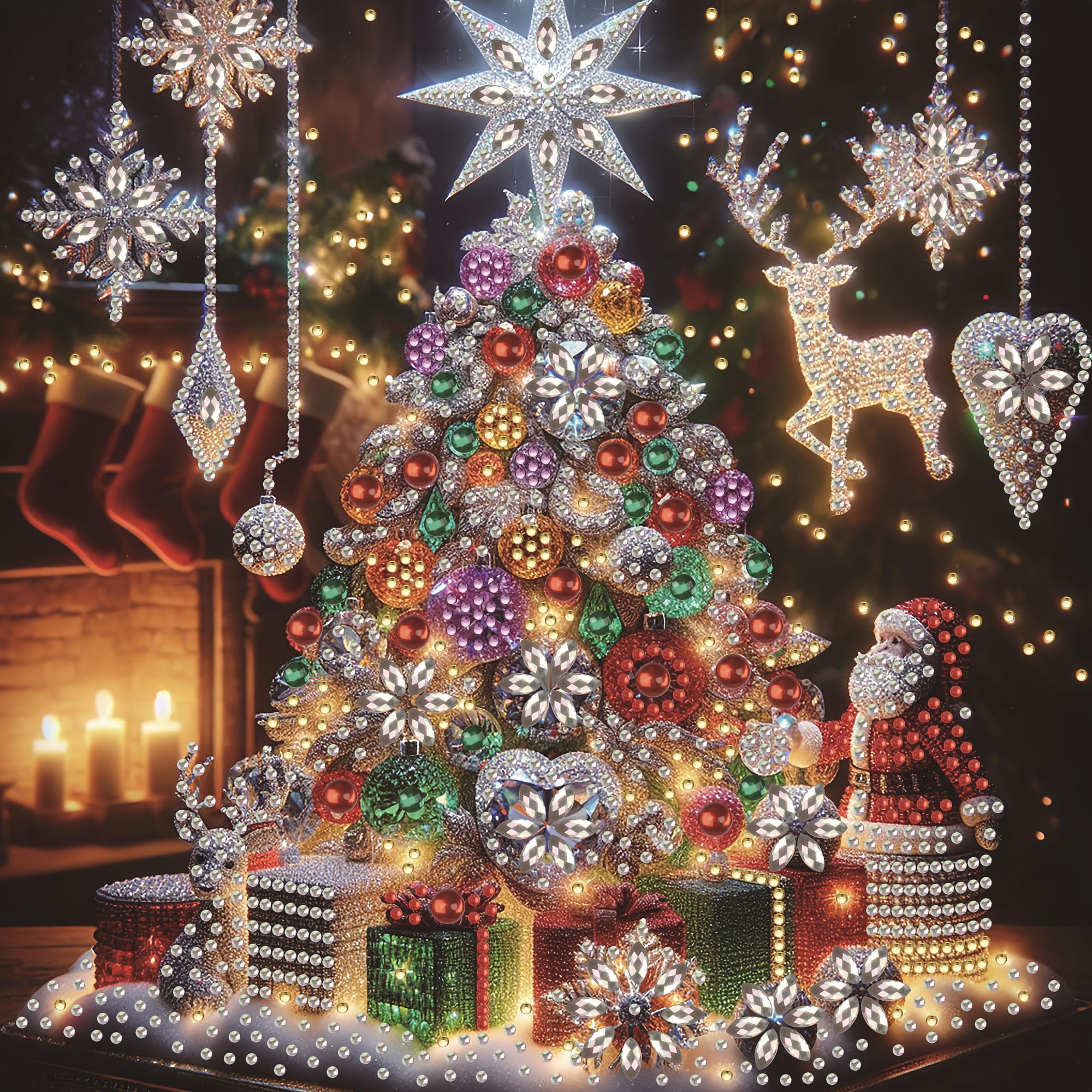 

Diy 5d Christmas Kit - Shaped Art, Set For Decor,