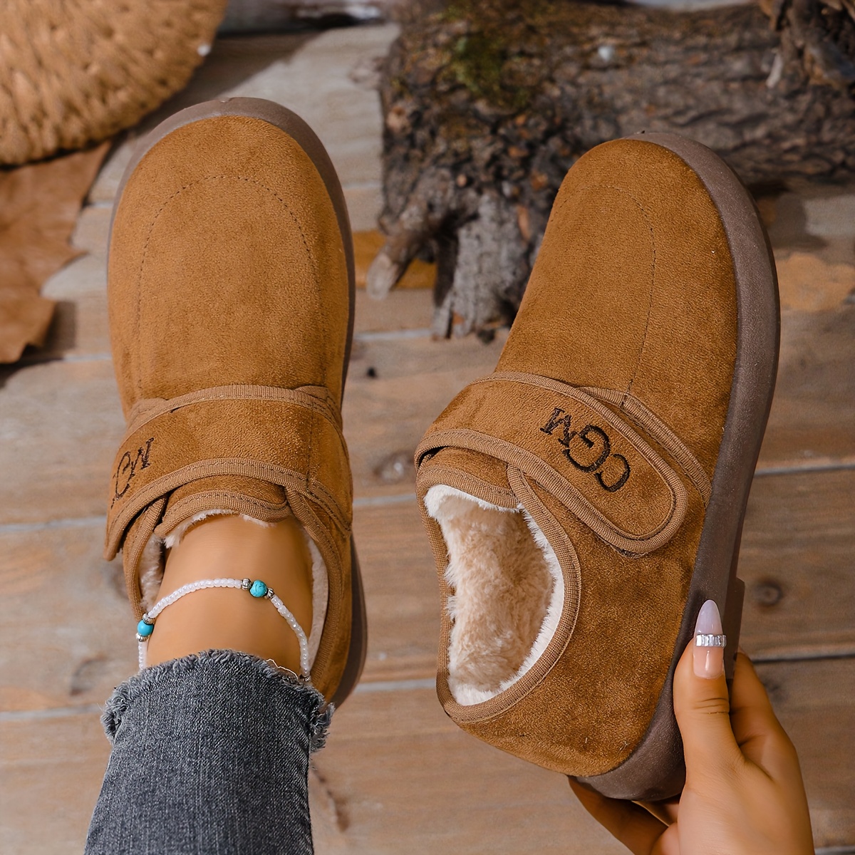 Women's Winter Ankle Boots - Slip-On Flat Design