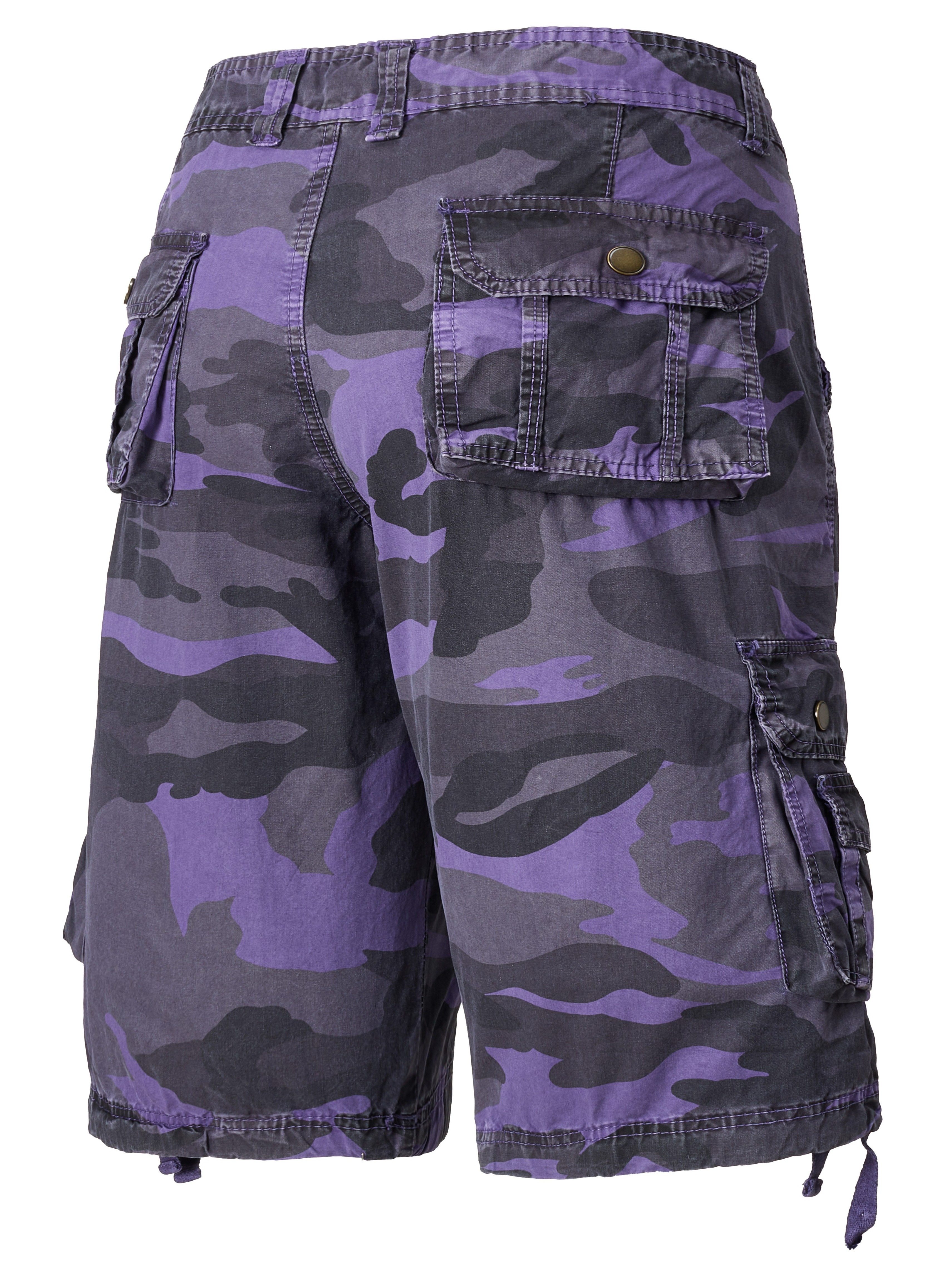 Camo Style Multi Pocket Drawstring Cargo Shorts Men's Casual - Temu