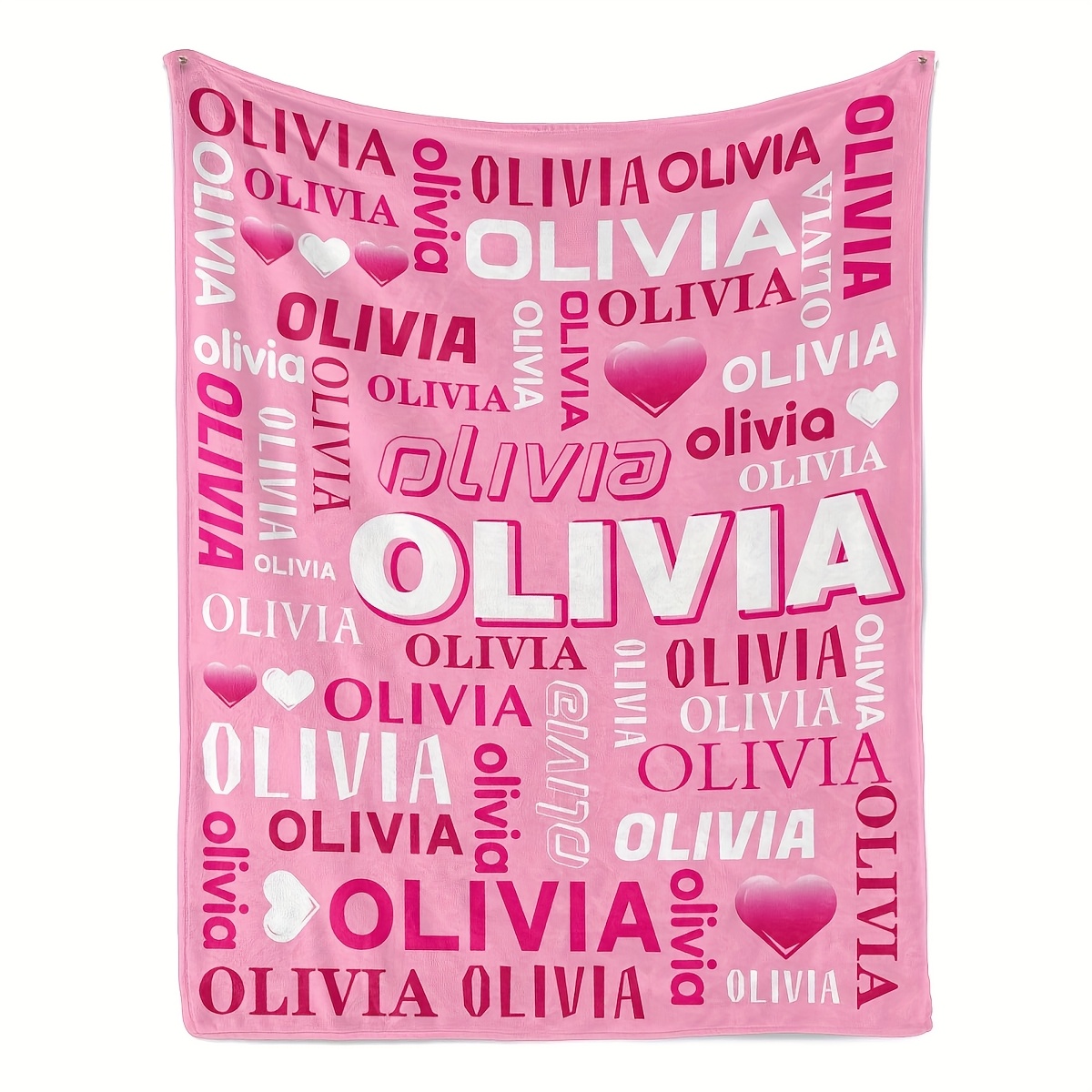 TEMU 1 Couverture en Flanelle Personnalisée avec Nom, Couverture Signature Mignonne, Couverture Cadeau de Noël, Douce et Chaude, Convient pour , le