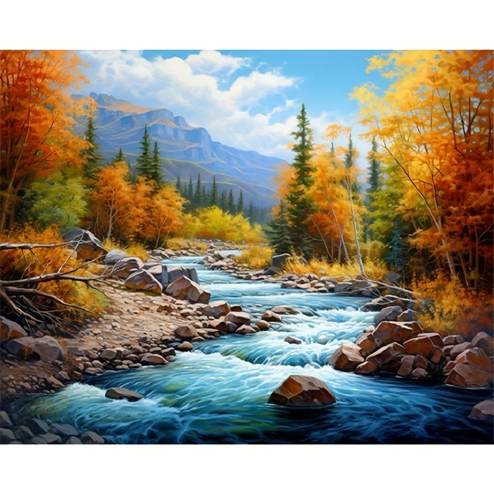 

Scenic Landscape 5d Diy Diamond Painting Kit - Full Round Drill, Frameless Rhinestone Embroidery Set For Home & Wall Decor, Perfect Birthday Gift, Acrylic Diamonds, 11.8x15.7 Inches