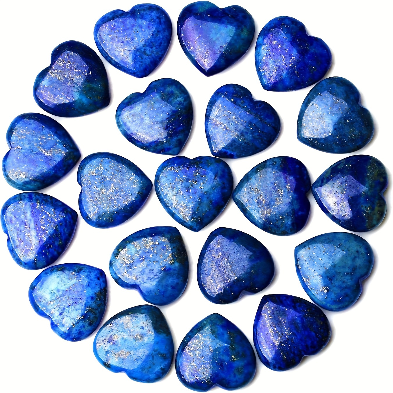 

6/12/24 Natural Lapis Heart-shaped Crystals For Home Decor, And Making, Ideal New Year, Valentine's Day, Day Gift - 2cm X 0.8in