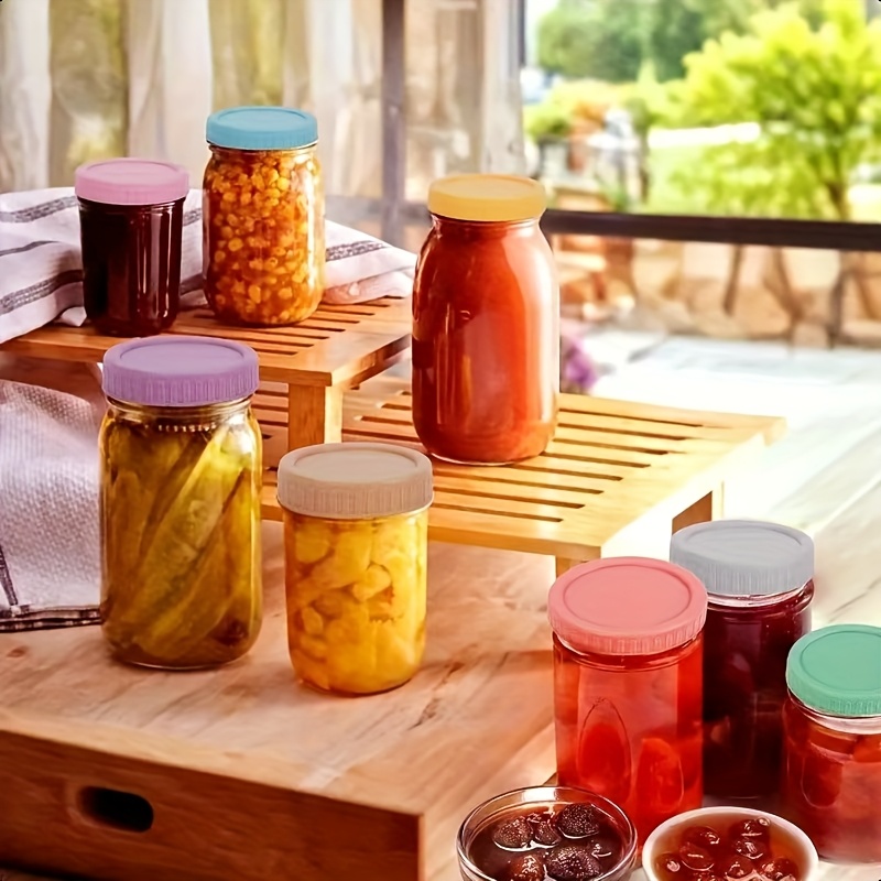 8 stück auslaufsichere 7cm 8 6cm mason jar deckel bunte