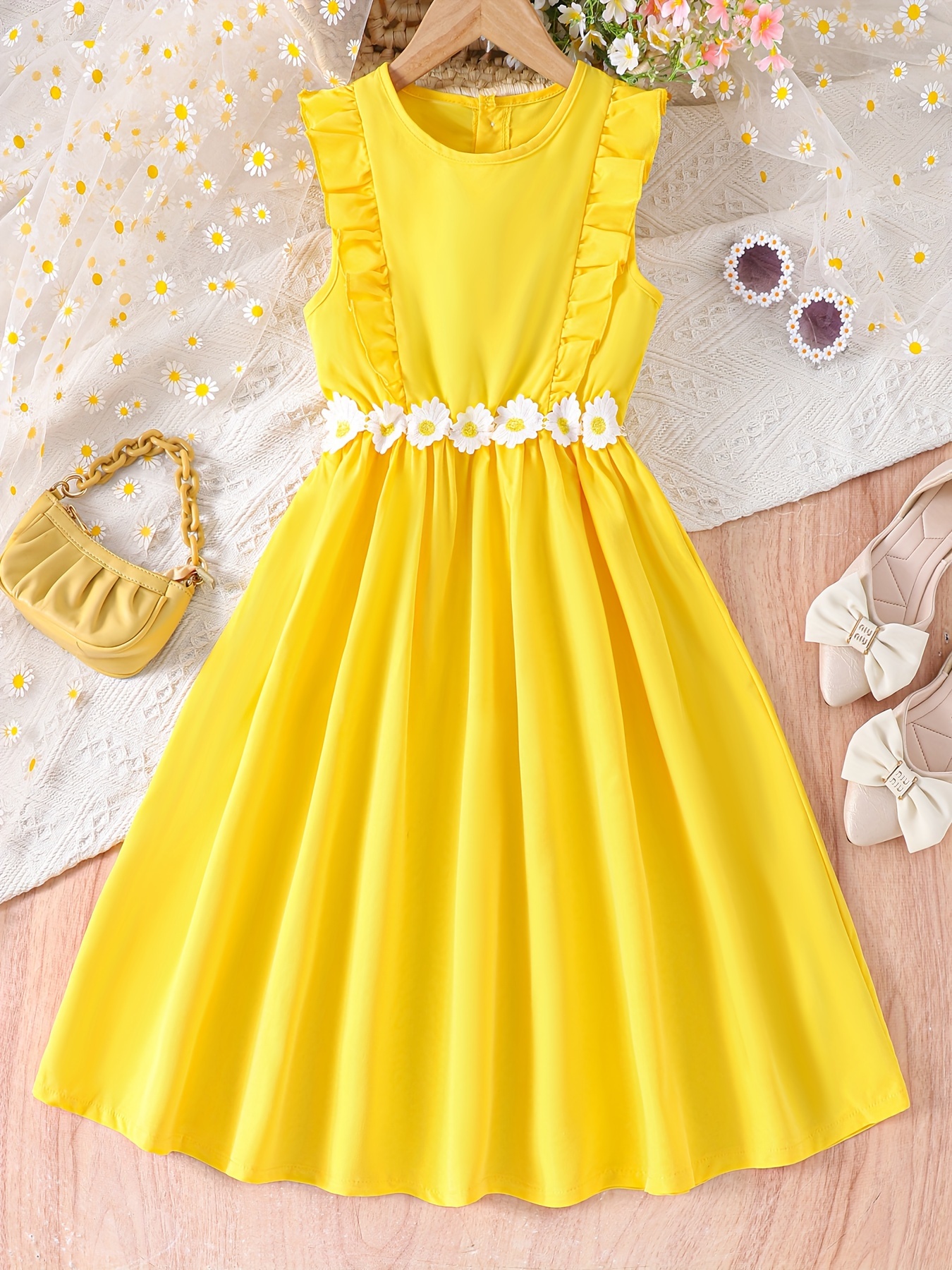lemon yellow colour dress Criss-Cross Straps Sexy Deep V-neck A-line Long Backless Evening Prom –  MarryLover main image 1