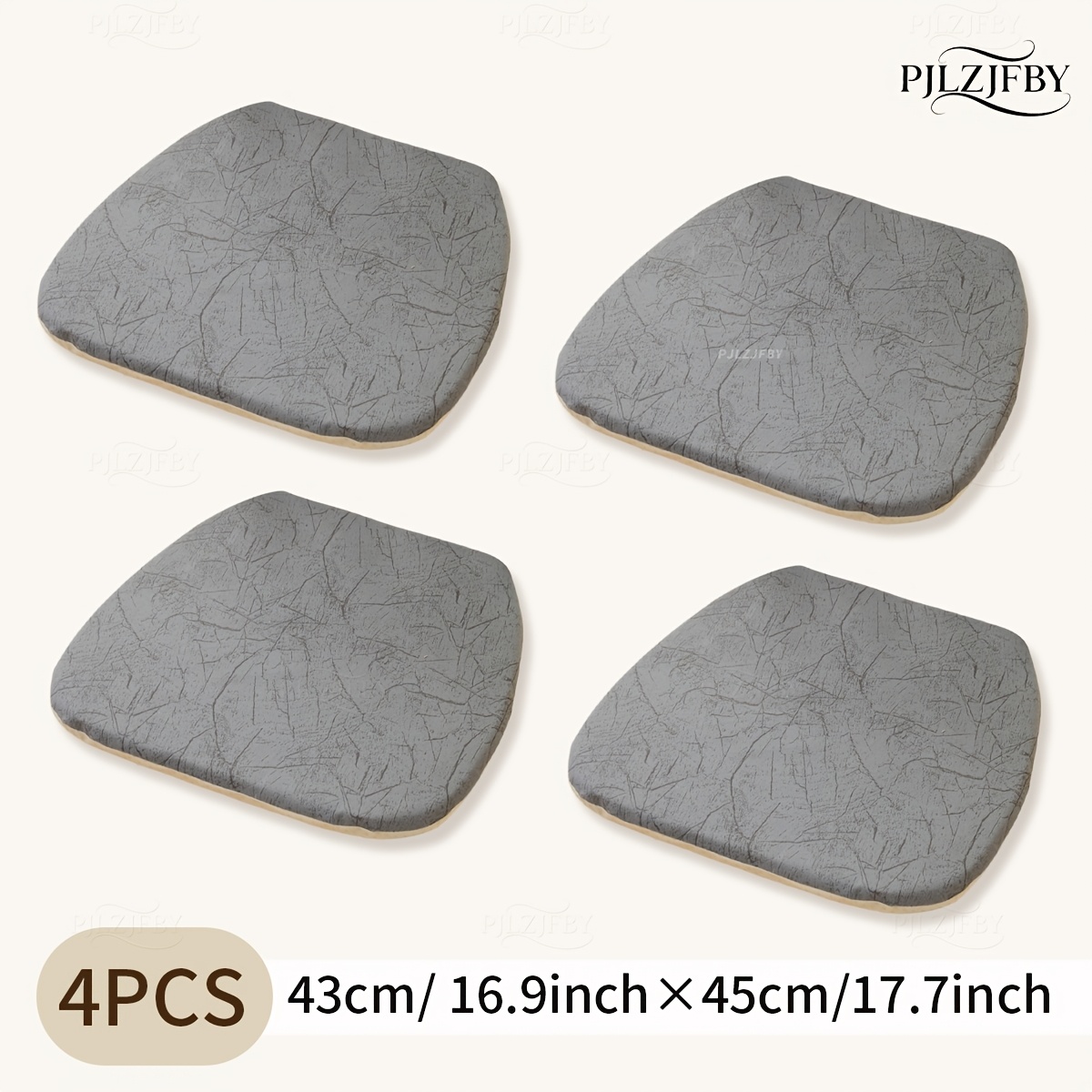 TEMU 4pcs/6pcs Marble Pattern Patio Furniture Chair Cushions, Removable And Washable, Non-waterproof Seat Cushions, Tech Fabric, Memory Foam Padding,