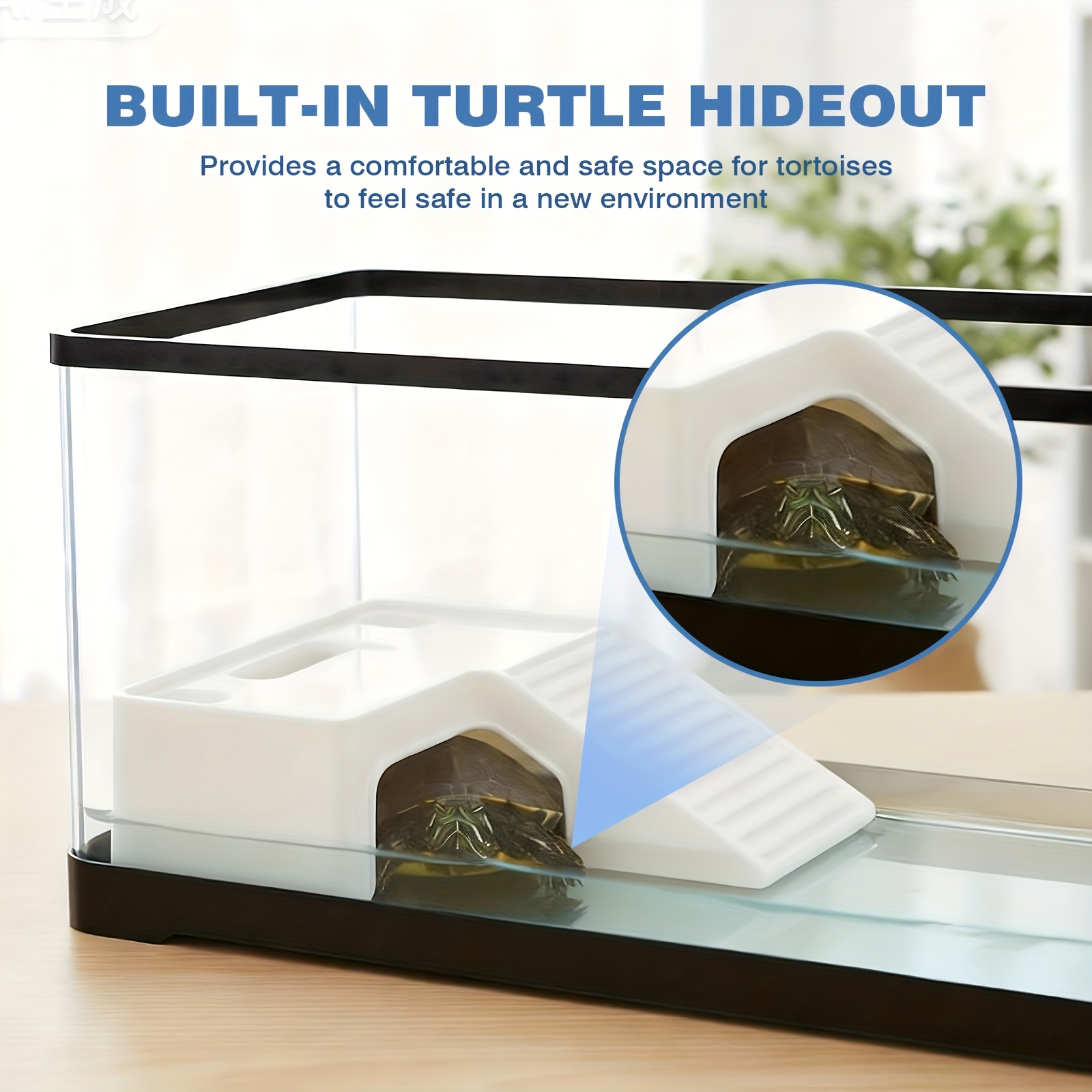 Advwin Turtle Tank Kit with Basking Lamp Non-Slip Stairs - Suitable for Small Turtles Fish Shrimp Reptiles - Image 9
